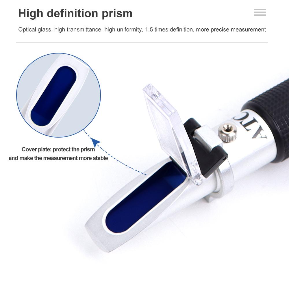 Handheld Fruit Wine Refractometer 0 - 140°OE 3 in 1 Grape & Alcohol Wine Refractometer Wine Sugar Concent Meter 0-32%Brix Tester