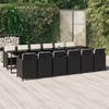 Garden Dining Set Cushions 13 Pcs Woven Resin