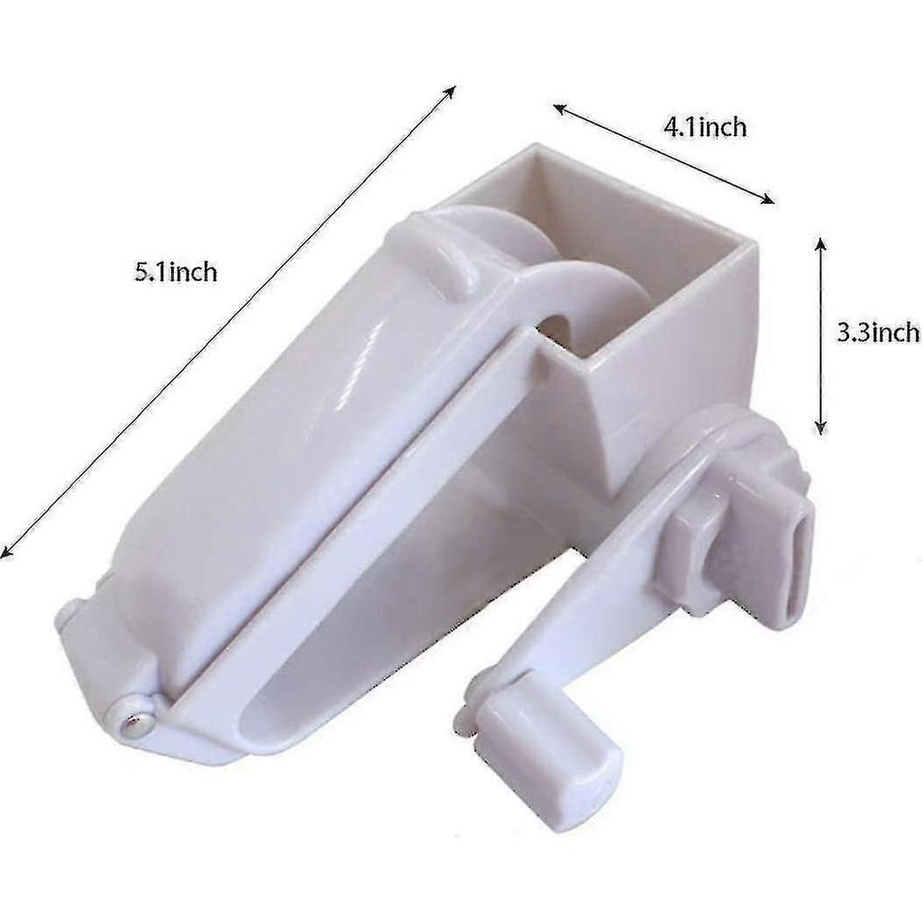 Multipurpose Rotary Cheese Grater Handheld Parmesan Hard Cheese Shredder Slicer Grinder With Stainless Steel Drums, White - Ri
