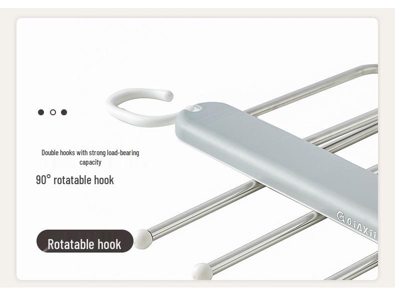 Goose-Shaped Stainless Steel Retractable Pants Hanger – Foldable Multifunctional Clothes & Storage Clip
