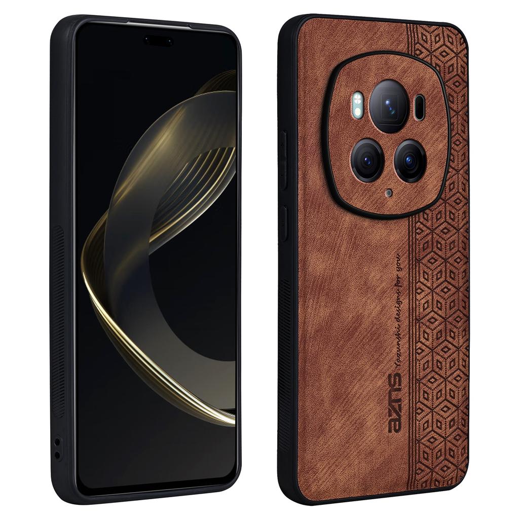 AZNS Etui do Honor Magic6 Pro 5G Pokryte Skórą PU TPU Odporne na Zarysowania Pokrowiec na Telefon