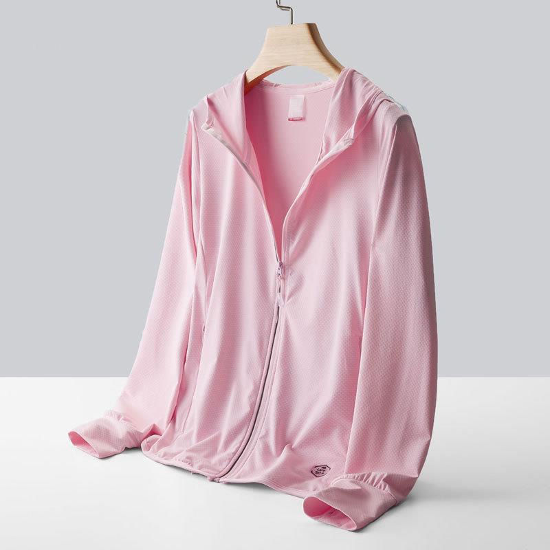 Jachetă de protecție solară din mătase de gheață pentru femei, rezistentă la UV, subțire, respirabilă, costum de protecție solară
