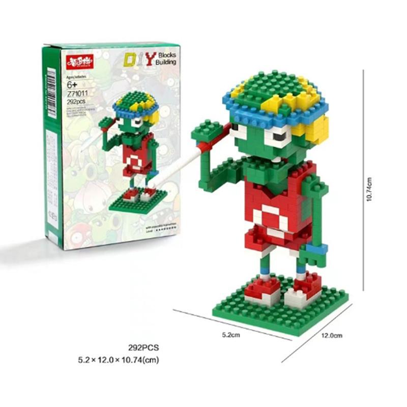 16 Stili Plants vs Zombies 2 Blocchi Saggezza Bambino Giocattolo Figura Girasole Sparasemi Ciliegio Testa di Ciliegio Zombie Gioco Regalo per Bambini
