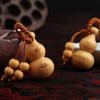 Bag Pendant Wishful Car Key Ring Chinese Traditional Good Luck Gourd Peach Wood Keyring Keychain