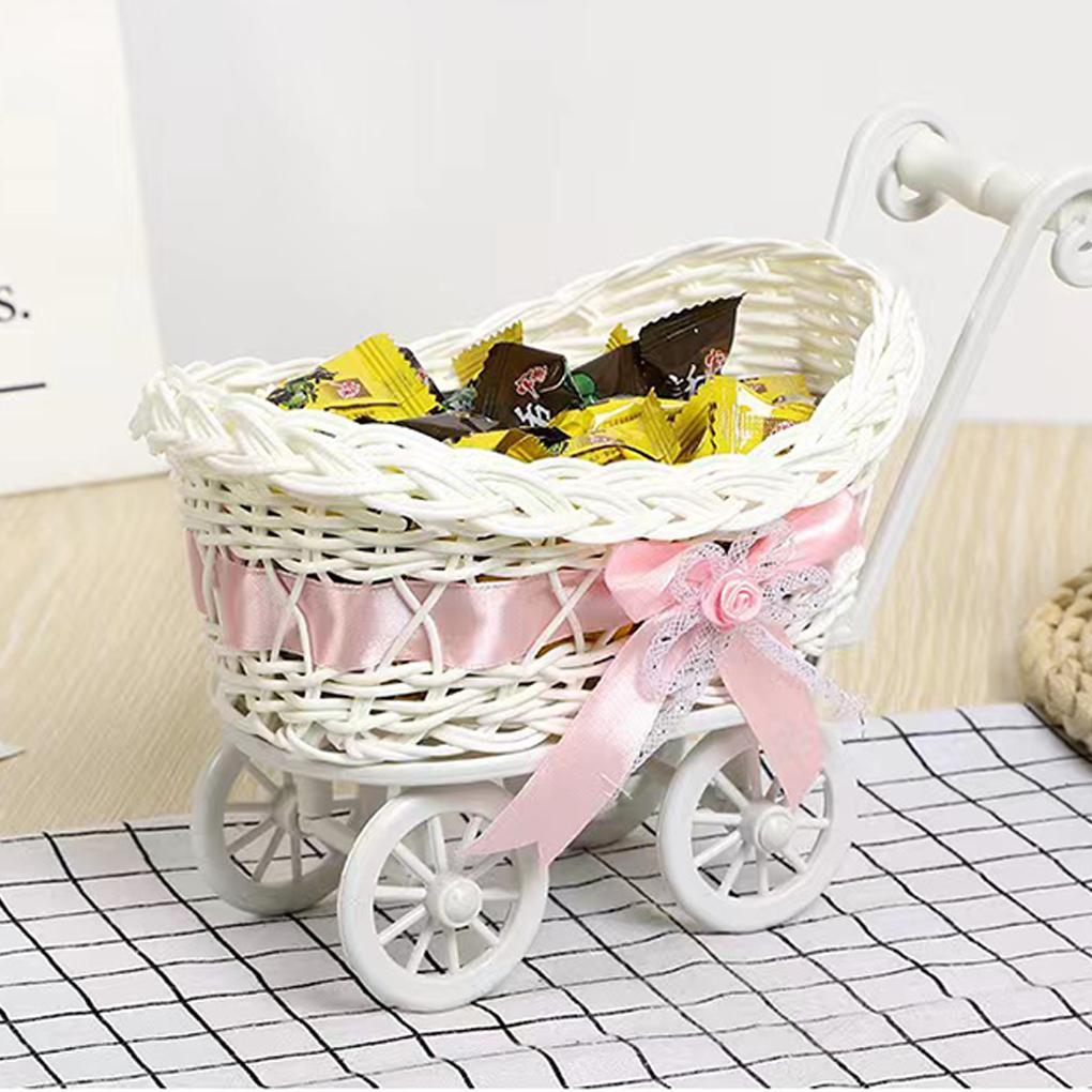 Tricycle Flower Basket Wedding Decor Candy Storage Suitable For Home And Outdoor Birthday Decoration