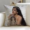 Popular Singer ROSALIA Cushion Cover Soft  EasyWash Pillow Case  Versatile for Couch Bed Travel and Office