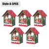 20PCS Christmas Decorations Creative DIY Assembled Cabin Painted Luminous House Christmas Tree Hanging Christmas Hut Ornaments