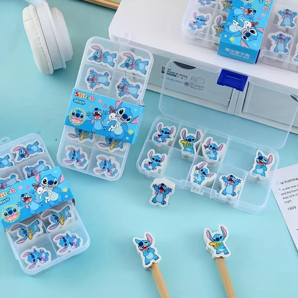 10 Stück Disney Stitch Radiergummis, Weich und rückstandsfrei abwischbar, Prüfungs- und Bastelbedarf, Perfektes Geburtstagsgeschenk