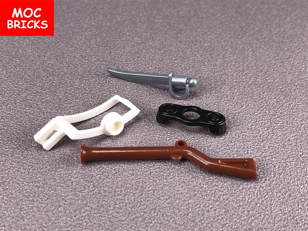 6 наборів/лот MOC Цеглинки Піратський Мушкет Зброя Імператорського Солдата Пістолет 2561 Навчальні Фігурки Блоки Подарунки для Дітей Ляльки