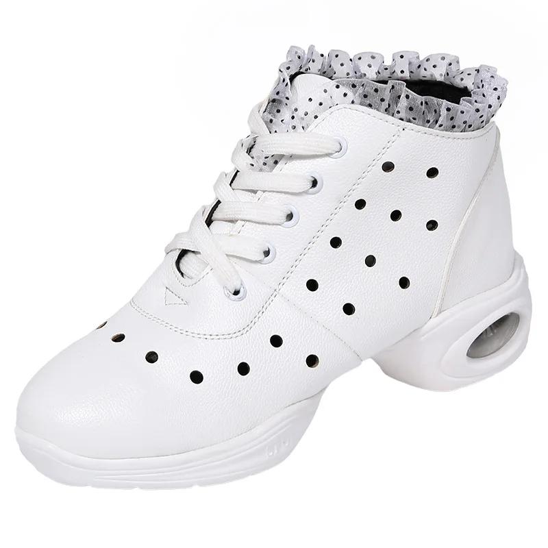 

Summer Woman Soft Sole Sandals Mesh Boots Girls High Heels Wild Tide Street Shooting Breathable Women Net Dance Shoes 35 белый