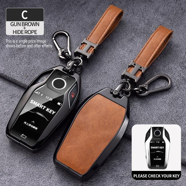 Zinc Alloy Car Remote Key Case Cover Shell For BMW 5 7 Series G12 G11 G30 G32 G31 I8 I12 I15 G01 X3 G02 X4 G05 X5 G07 X7 Car Bag