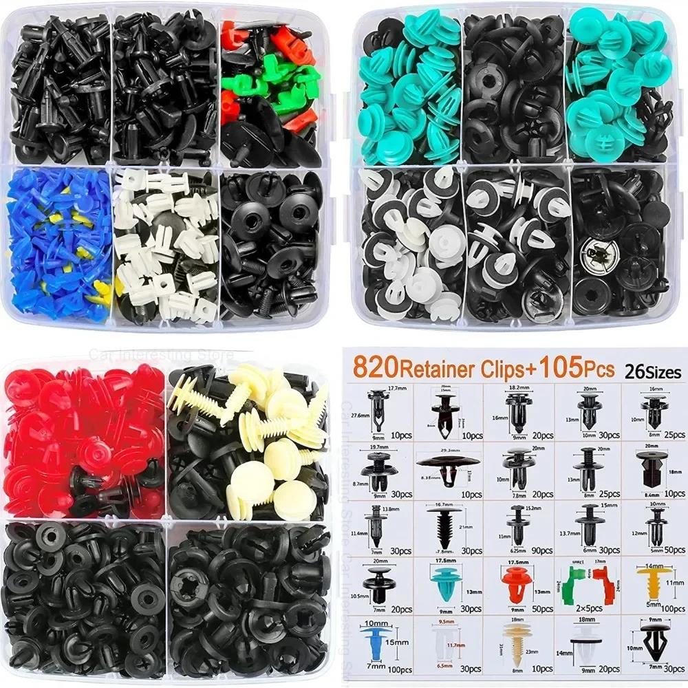 925ks Sada klipů na upevňovací prvky do auta Push Retainer Clips Rivet Clips na karoserii a blatník auta Kolík Rivet Bumper Panel dveřního obložení Oprava