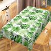 Tropical Palm Leaves Rectangle Tablecloth for Table Decor Summer Green Leaf Print Kitchen Dining Table Cloth Holiday Party Decor