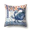 Polyester Pillowcase Peach Leather Velvet Cushion Cover Marine Life Seahorse Octopus Printed Pillowcase Car Cushion