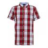 Mens Checkered Short-Sleeved Shirt