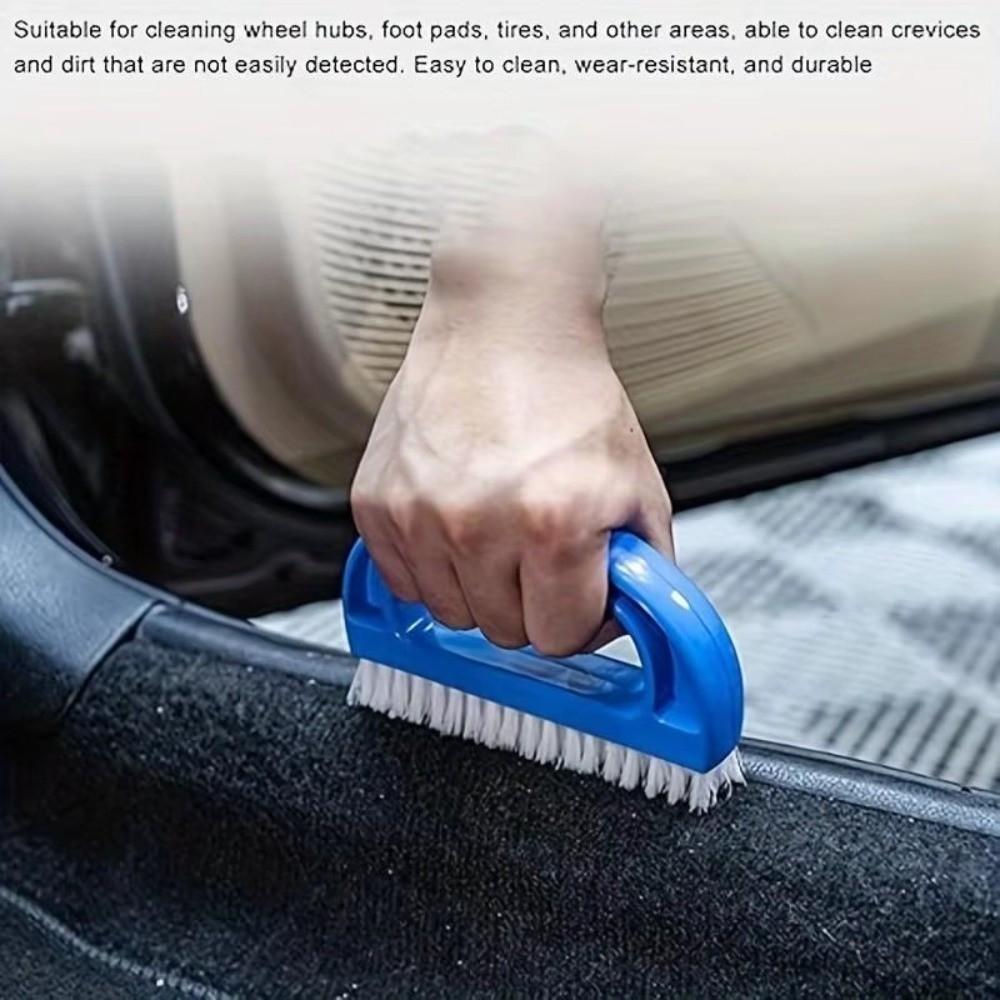 Curved Handle Gap Brush Fine Bristle Scrubber Brush Durable Car Cleaning Brush Car Floor Mats