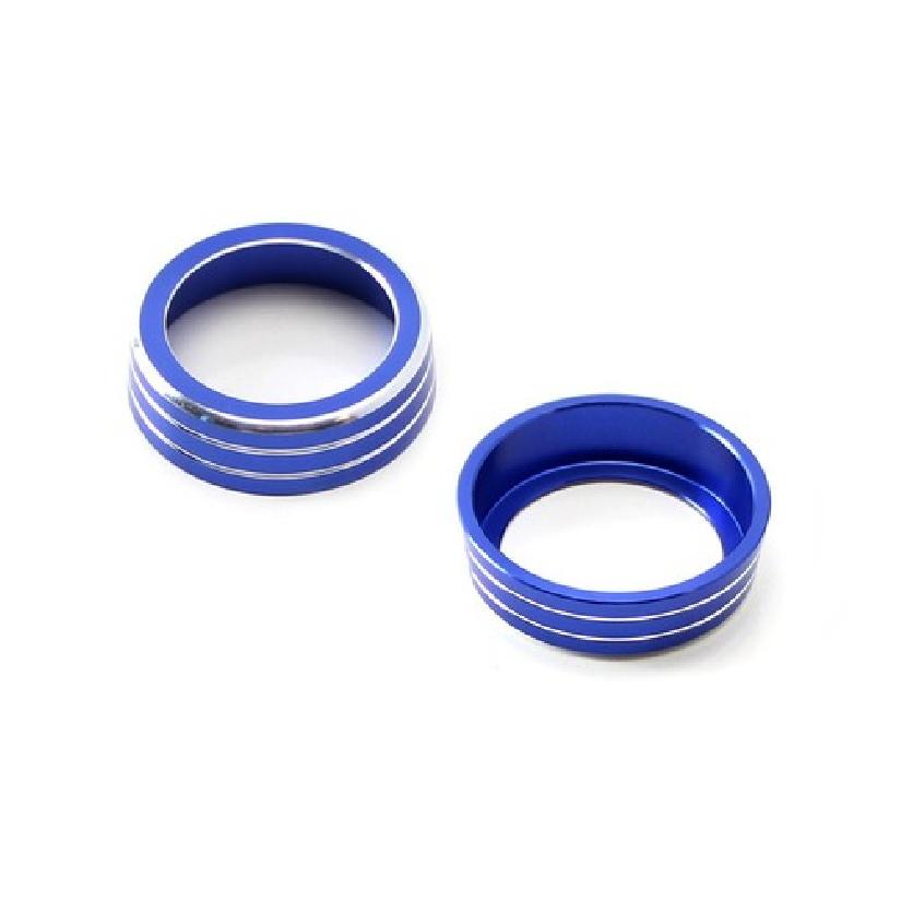 Blue Anodized Aluminum AC Climate Control Ring Knob Covers For 16-21 Honda Civic