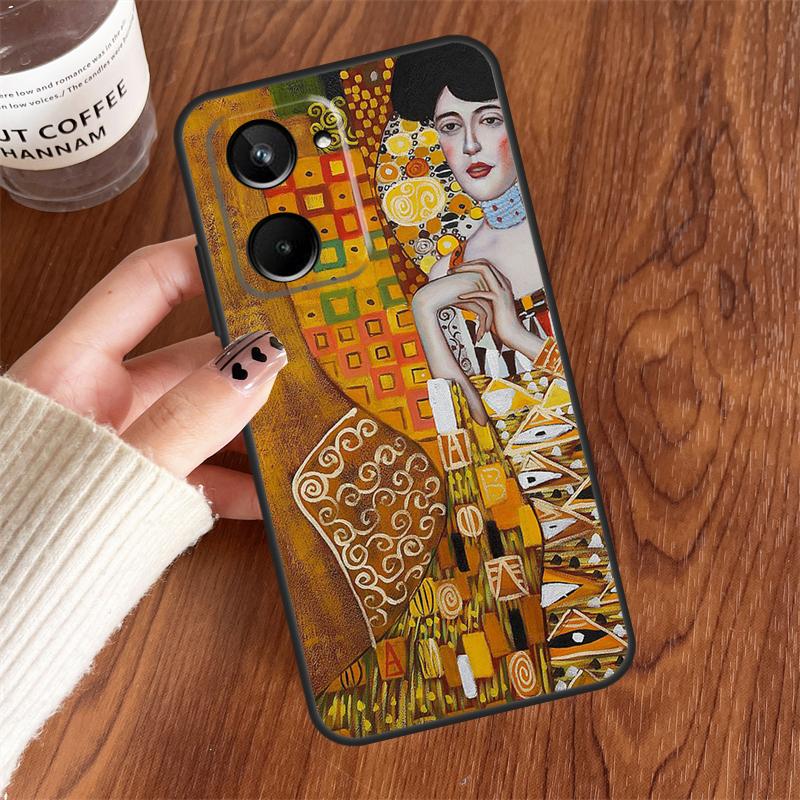 Kiss by Gustav Klimt For Realme 10 8 9 Pro Plus 8i C11 C15 C25 C30 C31 C35 C21Y GT Master GT Neo 5 2 3 3T Case