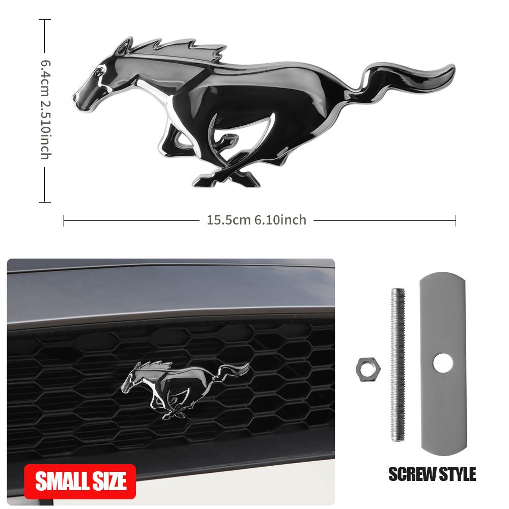 AJX1 3D Meatl Car Front Hood Grill Tail Trunk Sticker Badge Cover Decoration For Ford Mustang Fiesta Focus Mondeo Mk4 Fiesta Kuga St