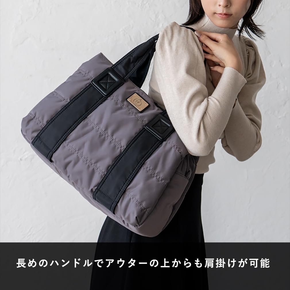VITAFELICE Quilted Tote Bag (L) Women's Blov-vf0058 (Navy)