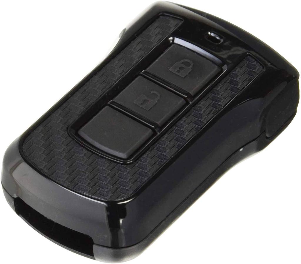 CARMATE Autoschlüsselhülle Fernbedienung Mitsubishi Solider Carbon-Stil Delica Outlander eK Wagon DZ294 D5