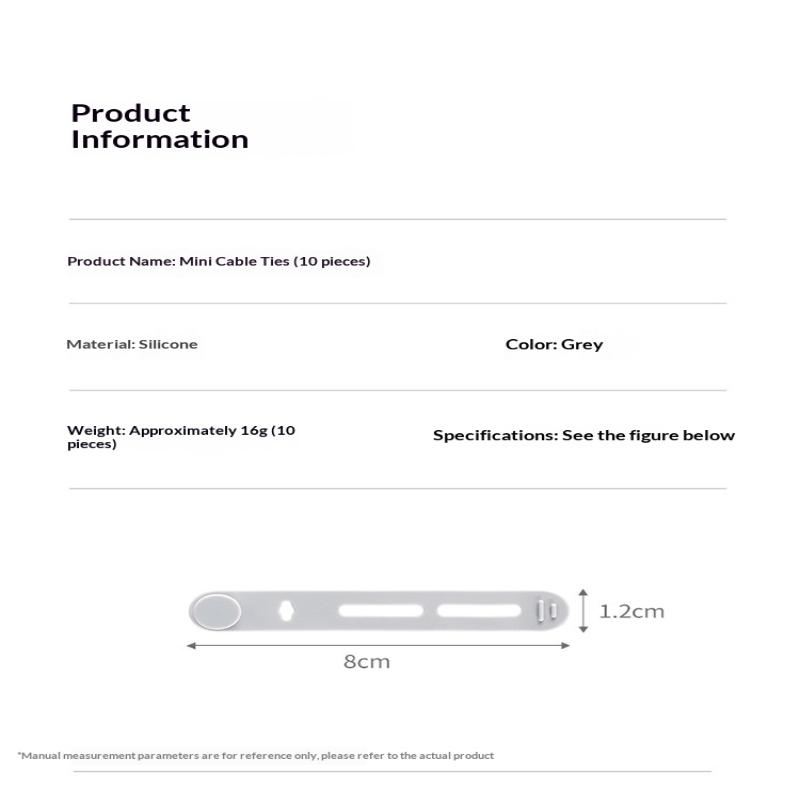 10 Pcs Creative Silicone Cable Organizer Data Cable Headphone Cable Storage Charging Cable Sorting Multifunctional Winder Strap