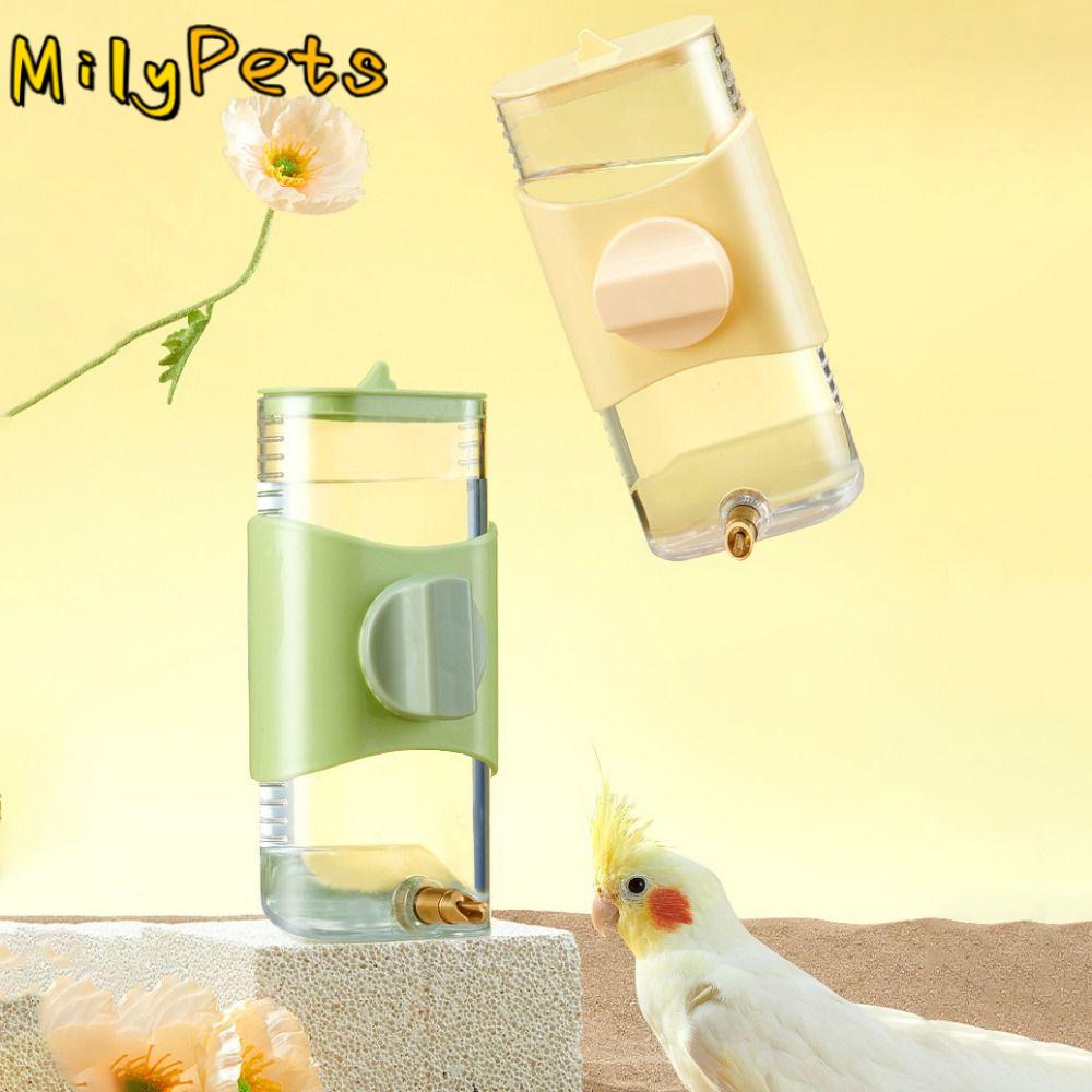 300ML Parrot Water Dispenser Automatic Plastic Parrot Waterer Striking Needle Bird Water Bottle For Parakeet Budgerigar Parrot rosa