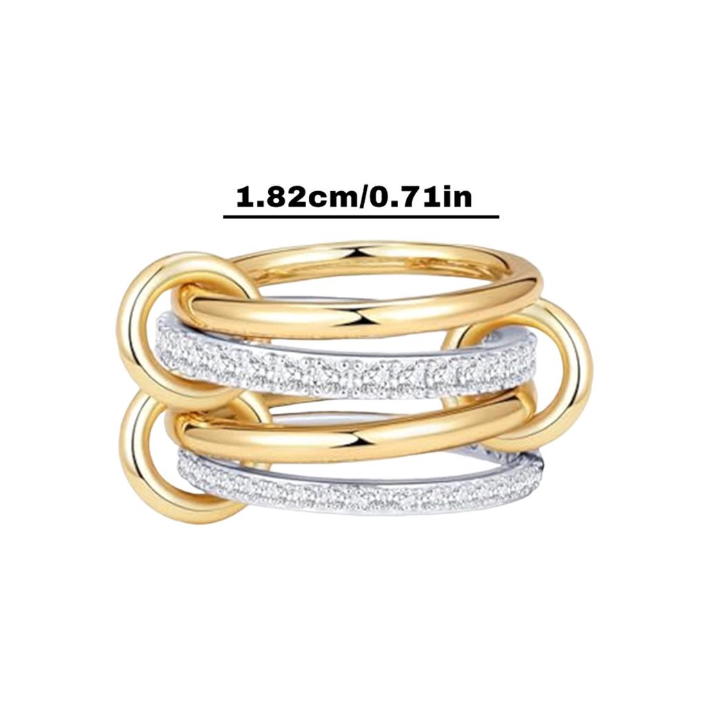Multi-Ring Finger Accessory ,Statement Ring With Four Bands 1pc