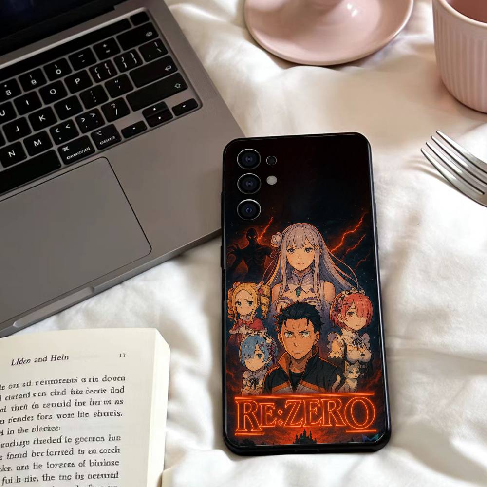 R-Re ZERO Starting Life in Another World Phone Case For Samsung S25,24,23,22,30,21,10,9,Ultra,Plus,Lite,FE,4,5 G Soft Black Case