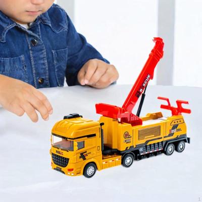 Zestaw zabawek konstrukcyjnych dla chłopców, pojazd z automatycznym napędem typu pull-back