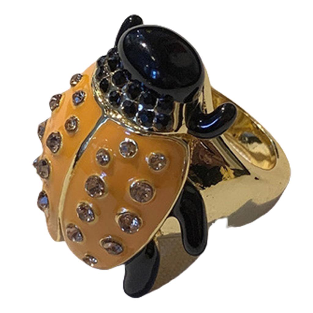 Retro Stil Legierung Insektenring mit Strassdetails Handgefertigter Fingerring Modeaccessoire für elegante Abendgarderobe