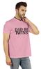 Inkmeso "Dad of Twins" Graphic Tshirt Cotton Jersey Half Sleeve Shirt for