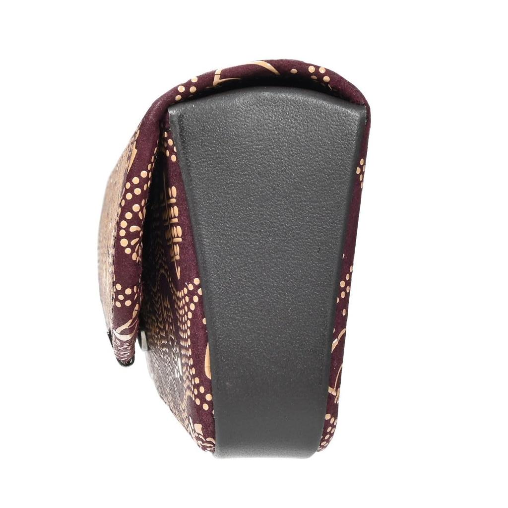 Inden H Glasses Purple with White Akita Akita Prefecture Limited Edition [Inden-ya] Case, Deerskin, Lacquer, Pattern, 4206-16-AKT,