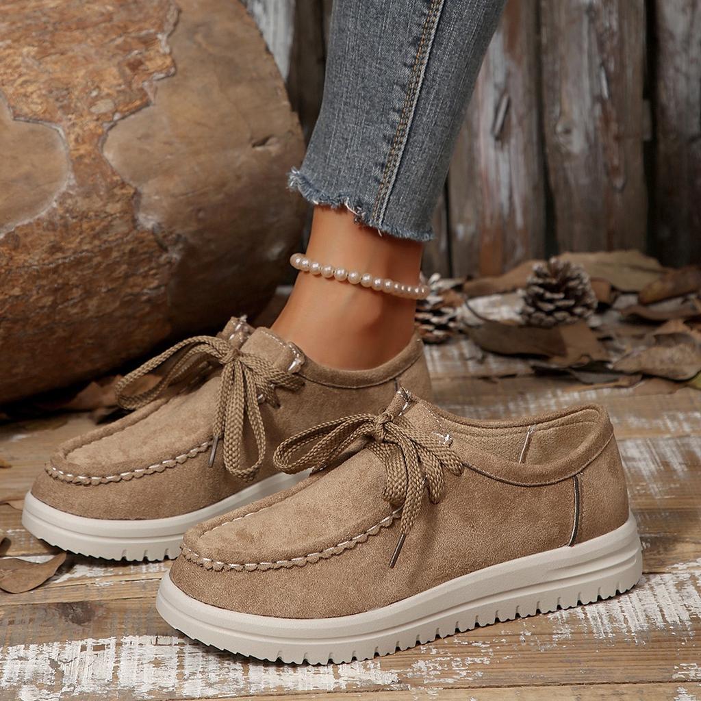 Fashion Round Toe Women's Shoes Platform Female Footwear British Style Loafers With Fur Casual Sneaker Autumn Clogs Summer Retro Comfort