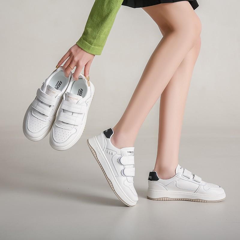 Women's shoes fashion little white shoes women's new Velcro flat casual versatile student sports board shoes