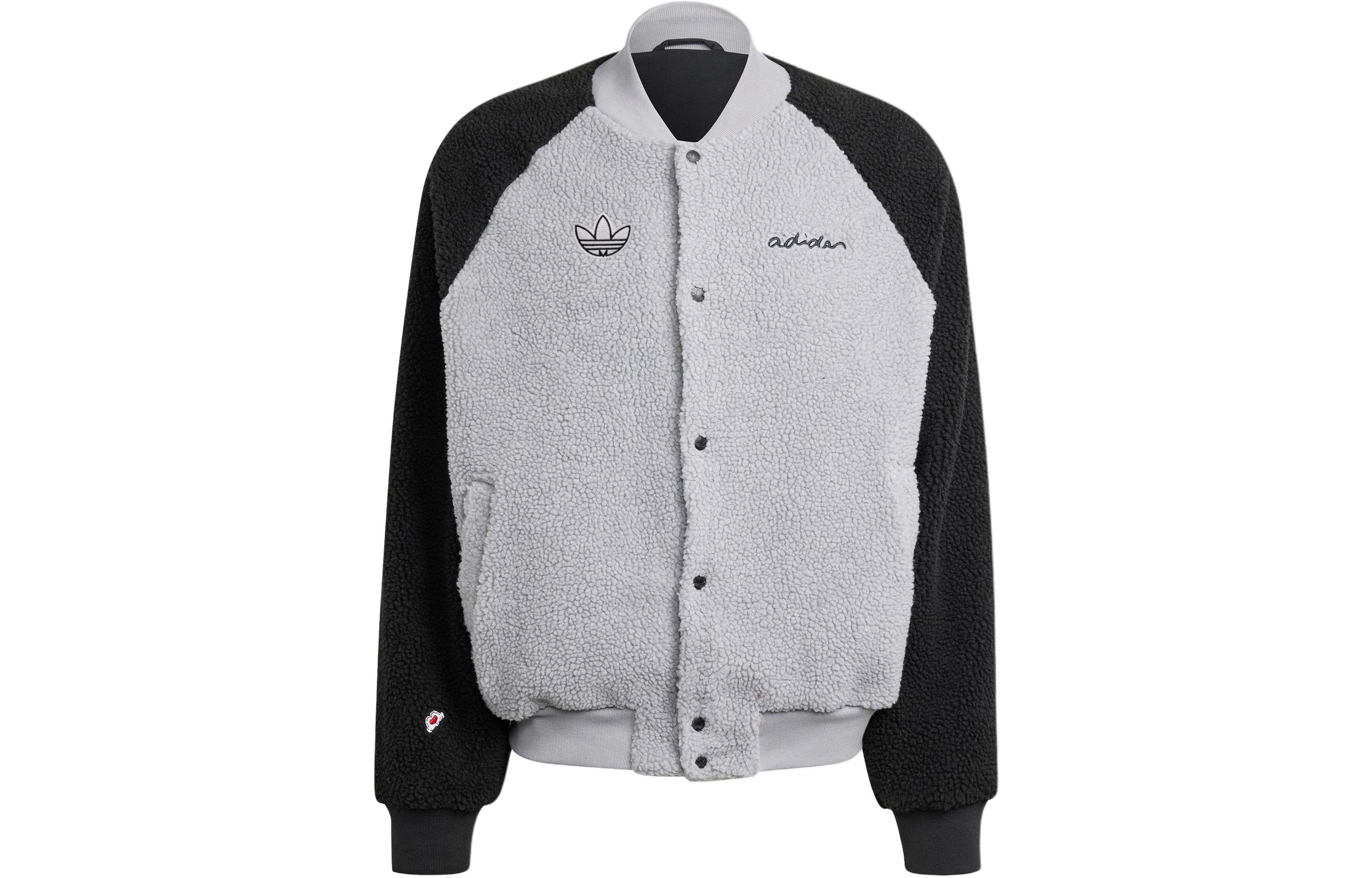 Adidas Originals Mickey Mouse Velvet feel Coat Men s Gray IY2265 A/M