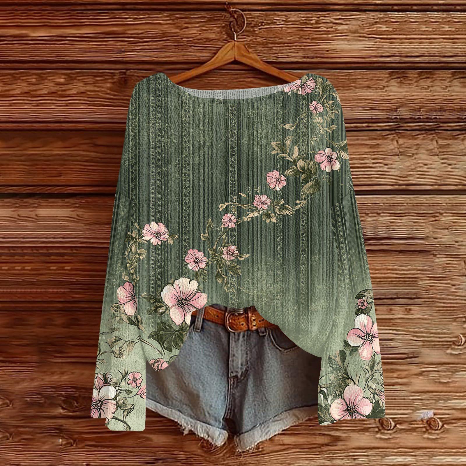 

Свитшоты для женщин Вязаный свитер Милая рубашка Осенний круглый вырез Пуловер Топы L