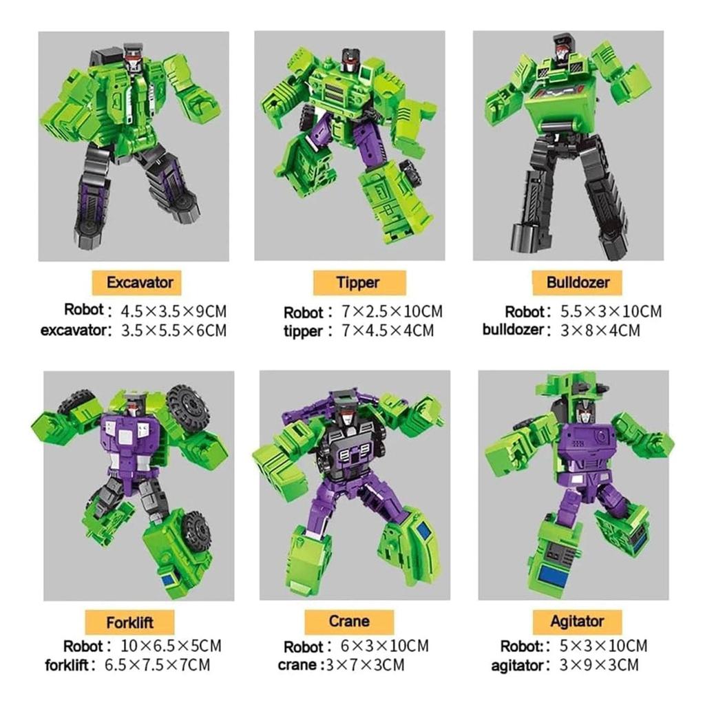 Deformation Toys 6 In 1 Mini Combiner Action Figure Robot Toys War for Cybertron Figure Gift Set