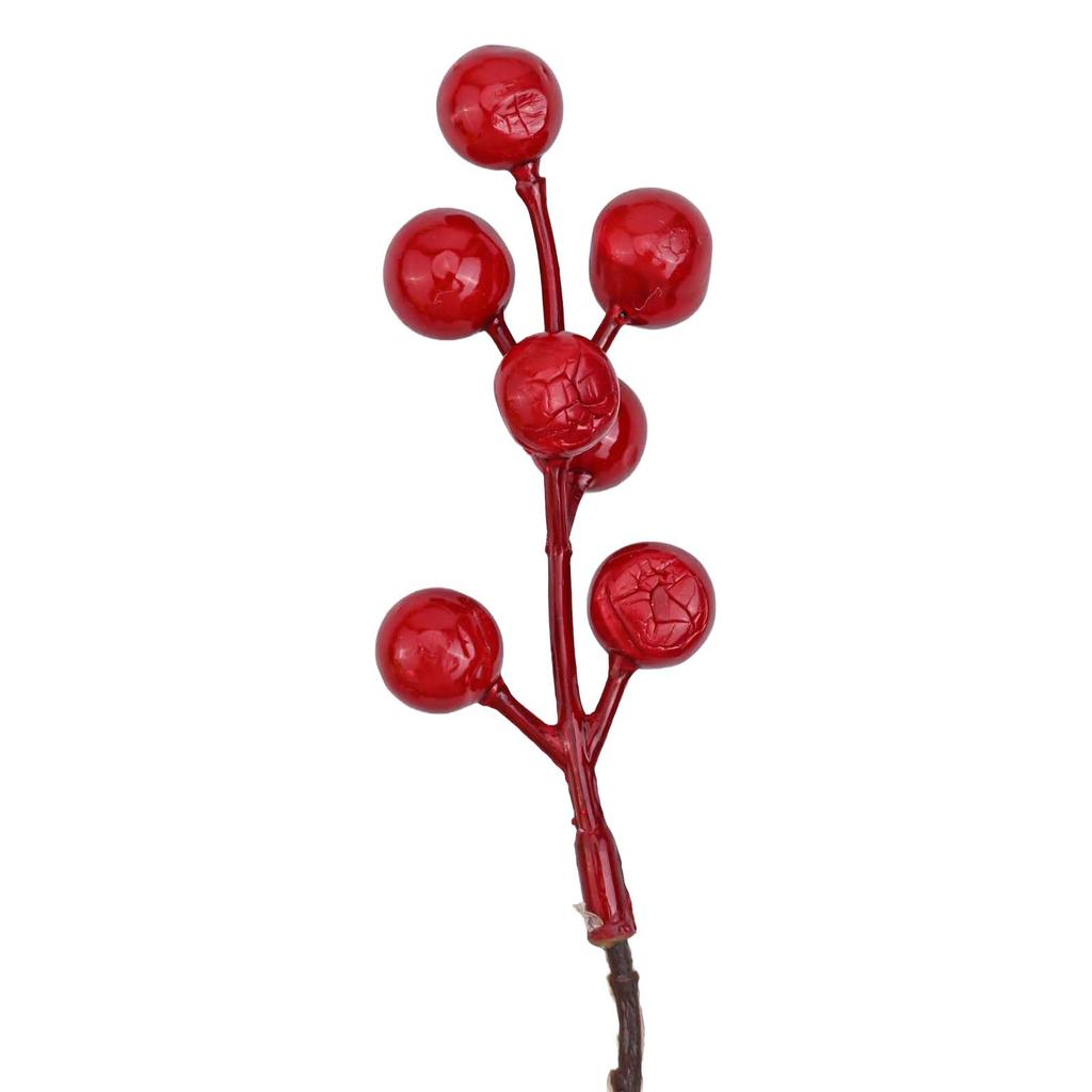 Vibrant Red Berry Garland 6FT Artificial Vine for Christmas Parties and Crafts