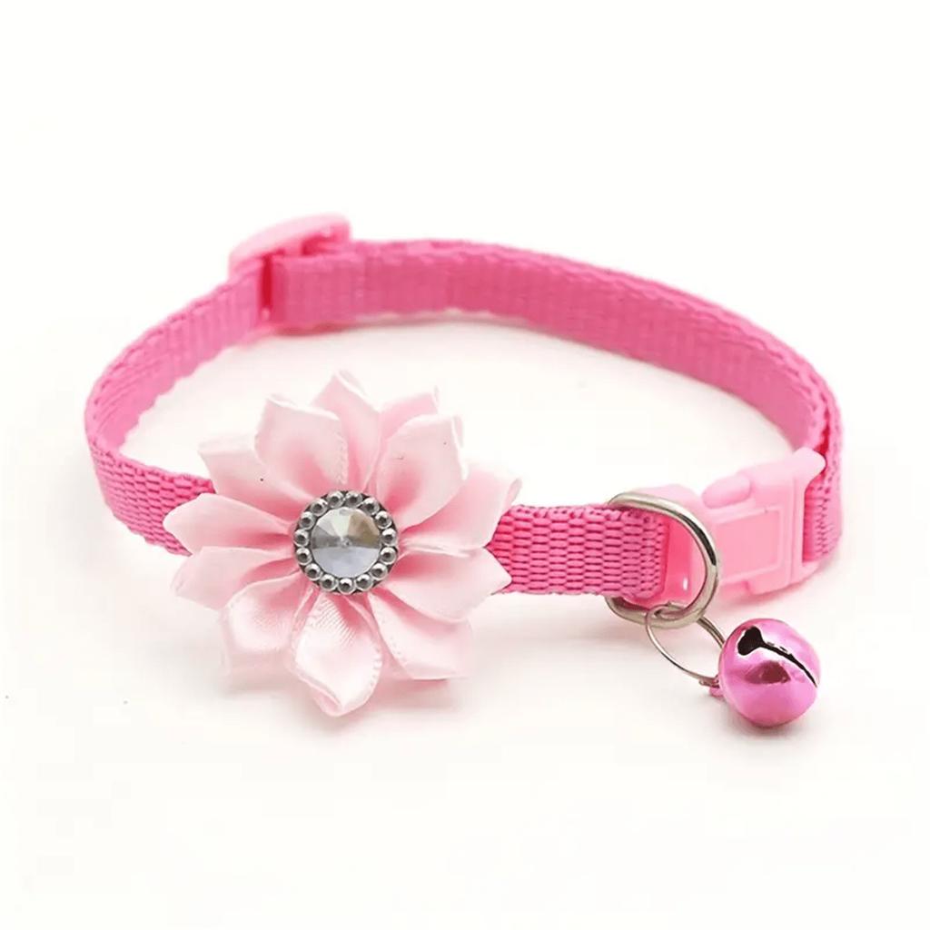 1pcs Adjustable Flower Dog Collar For Small, Medium, And Large Dogs And Cats - Stylish And Comfortable Pet Accessory