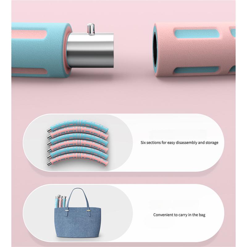 Adjustable Weighted Hula Hoop for Adults Kids, Detachable 6-Segment Fitness Hoop with Foam Padding for Core Training Waist Slimming