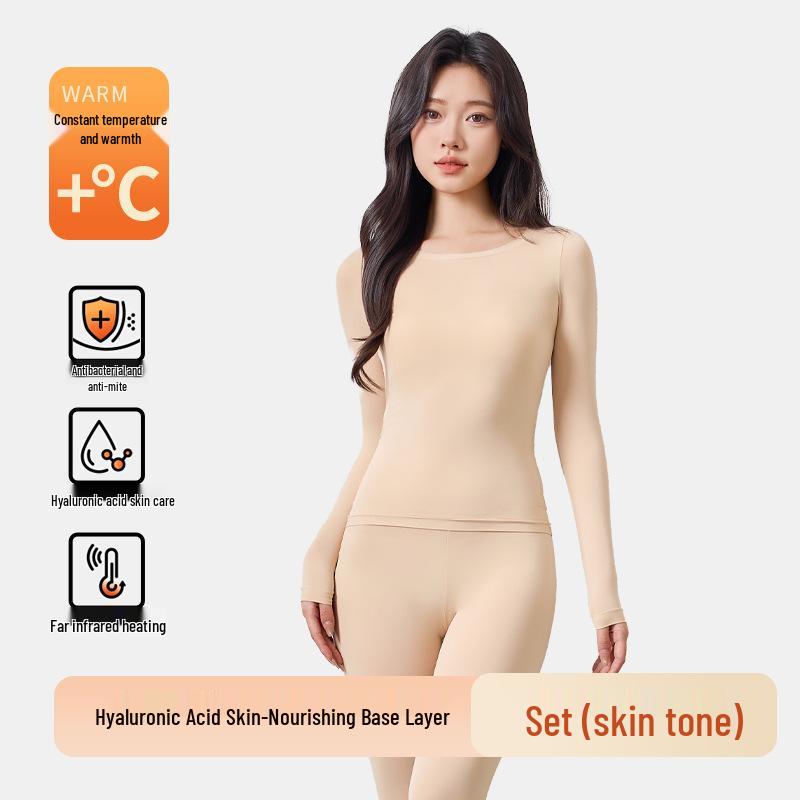 Damen 7A Warme Basisschicht: Wärmeerzeugender, nahtloser, hochelastischer, hautfreundlicher Anzug für Herbst/Winter