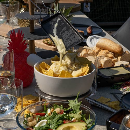 BOSKA Fondue Pot, White, 290 X 225 X 190mm, 1L, for Cheese Fondue, 4 People, Bianco, 340029