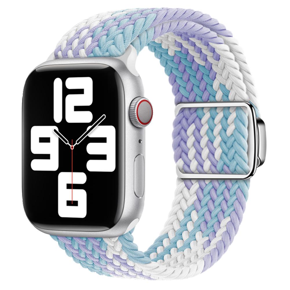Braided Loop Strap for Apple Watch Band 44mm 40mm 49mm 45mm 41mm 46mm 42 38mm Nylon Bracelet iWatch Series Ultra 10 9 8 7 6 5 SE