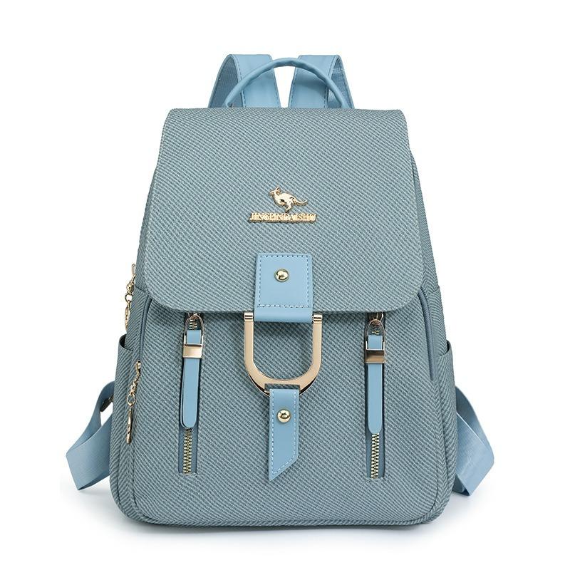 Fashionable Soft Leather Large-capacity Travel Backpack, Dual-purpose Single-shoulder Schoolbag Casually