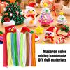 Decorative Plush Strips for Crafts 100Pcs Pipe Cleaners Handicrafts, Flexible Chenille Stems DIY Artistic Floral Supplies Art Projects, Multi-colored