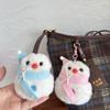 Cute Snowflake Scarf Snowman Plush Stuffed Doll Keychain Kawaii Snowman Winter Plush Toy Backpack Pendant Accessories Gifts