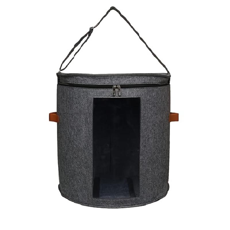 

1x Hat Storage Box Clothes Toy Hat Storage Bag with Handle Space Storage Box for Closet Bedroom Home Dormitory 43x26cm сірий