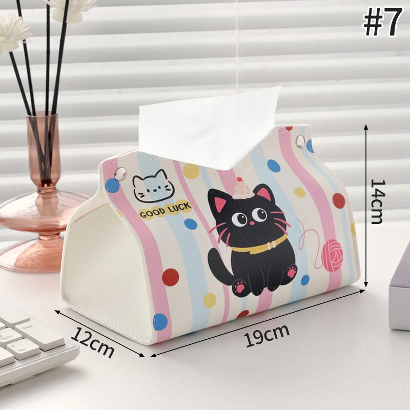 Hello Kitty Tissue Box Cartoon Storage Box Desktop Organizer Kitty Cat Paper Storage Box for Home Bathroom Toilet Paper Holder