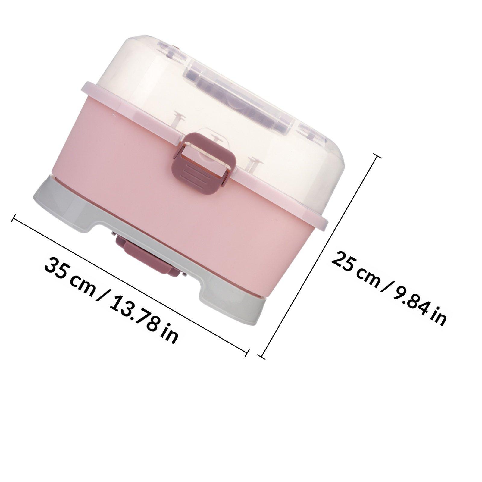 

1Pcs Milk Bottle Case High Quality Bottle Storage Box Portable Organizer Container for Travel Supplies розовый